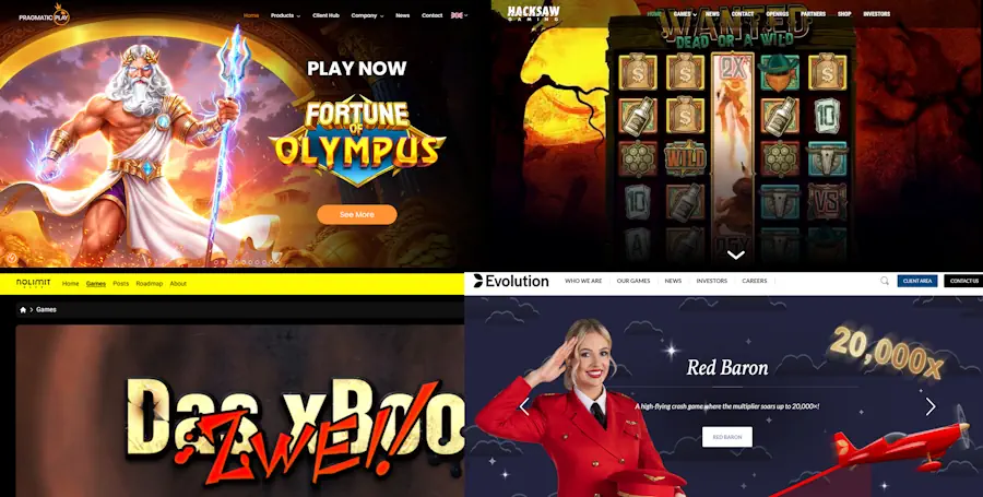 Providers and Games Bitcoin and others  Pragmatic Play, Evolution Gaming, NoLimit City, and Hacksaw Gaming Banner